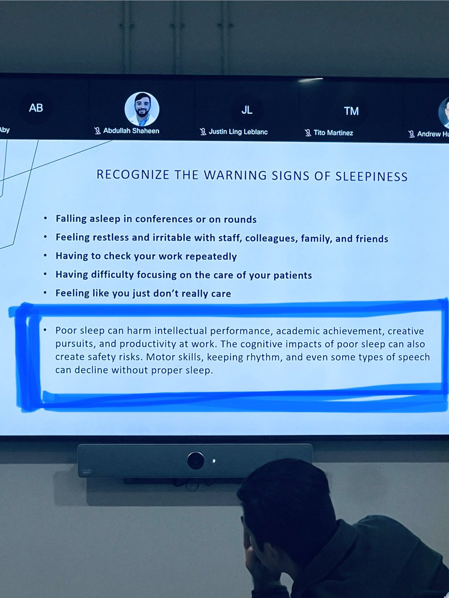 😴 Excellent presentation for @UMMCRads on SLEEP by Dr’s @AvaniPatelMD and Richter from @UMMCPsychiatry on sleep cycles ☀️ 🌙 , myths 🚫 and truths about sleep, effects of poor sleep (ie INC’d risk of Alzheimer’s), how to get quality sleep 👍🏻, what IS “quality sleep”.