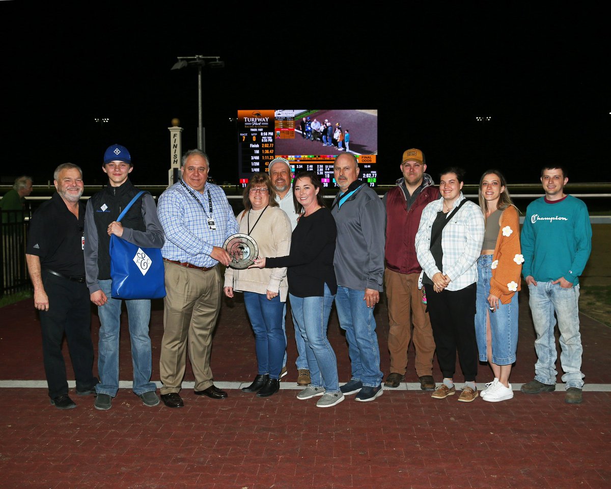 One of the great stories from this meet at Turfway was Christina Estvanko and Margo Scott winning the leading owner title. Christina grew up here at Turfway and actually used to groom horses for Margo. Congratulations!