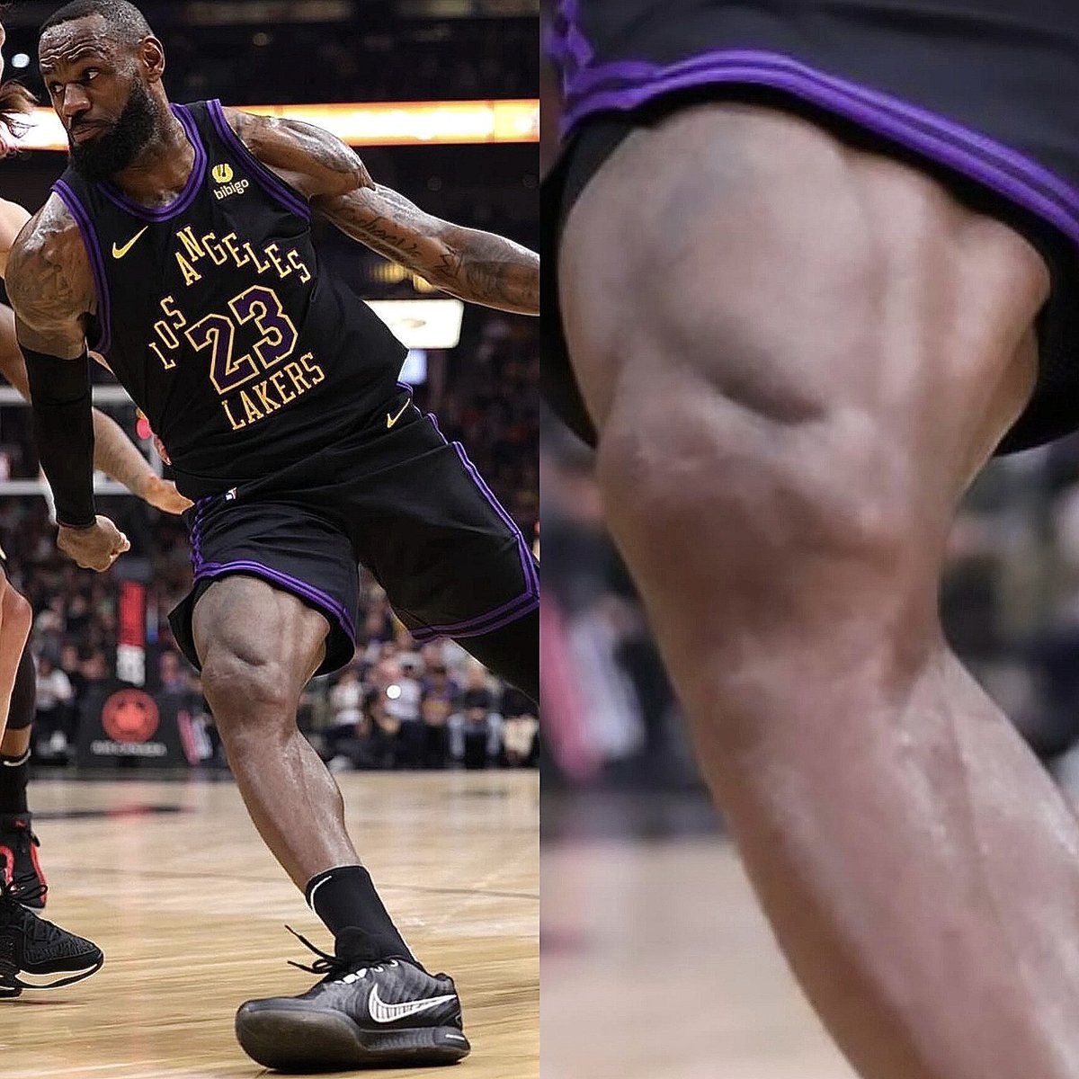 Next time someone says to not get “too bulky” cause it’ll make you slow… Remind them that if done correctly, it’ll only HELP you get FASTER This is a 39 yr old Lebron James who spends millions on his body each year & trains year round