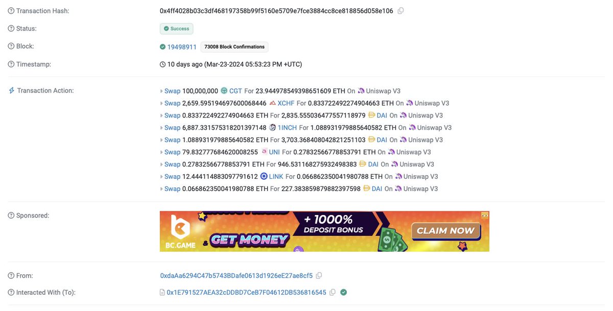 Forta detected the @curio_invest exploit at contract deployment, 11 minutes before exploitation ⚠️📡 Your protocol isn't protected unless you're using Forta 🔒