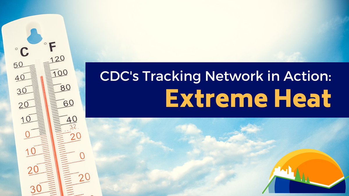 Extreme heat events due to #climatechange can impact your health. Visit the Tracking Network to view data and better prepare and respond to extreme heat-related events. bit.ly/TrackingClimate #NPHW #PublicHealth