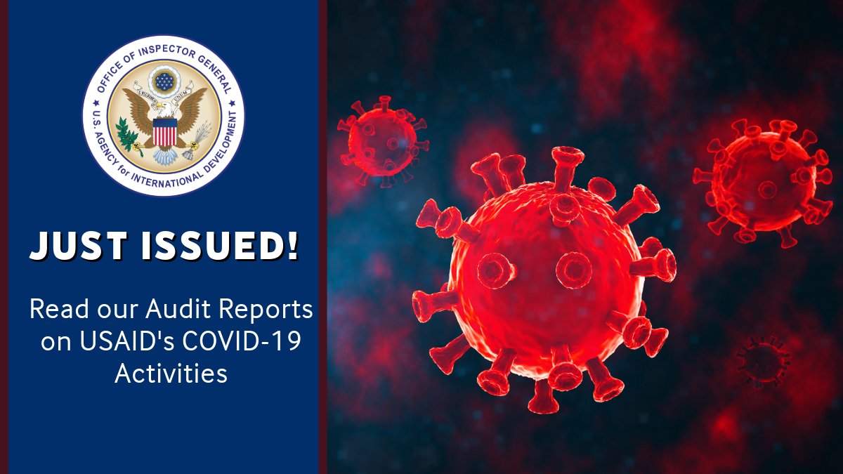 🚨New Audit Reports🚨 Audits of Selected USAID COVID-19 Activities Using Funds From the American Rescue Plan Act of 2021 Read more: oig.usaid.gov/node/6743