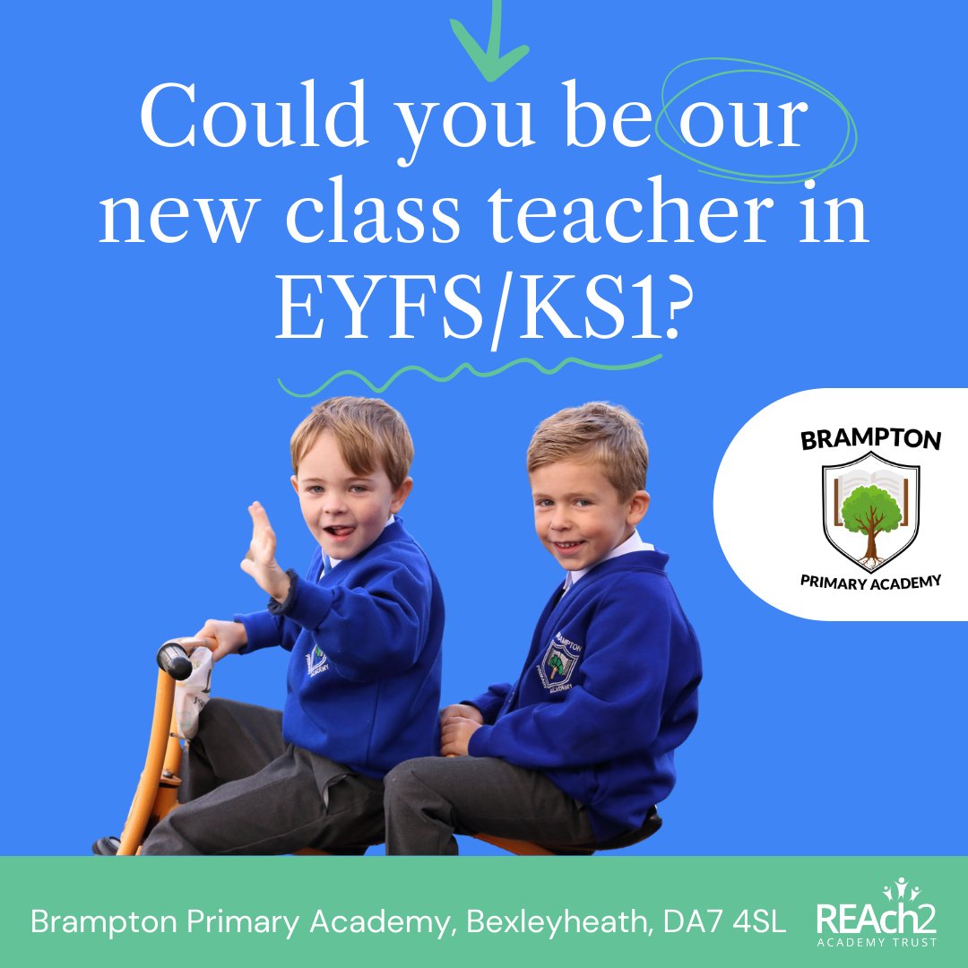 🌟 Join us at Brampton Primary Academy! 🏫 Seeking a passionate Class Teacher (EYFS/KS1) to champion inclusion and diversity starting September 2024. Open to ECTs and experienced teachers. Apply now and make a difference! loom.ly/X7XPKjM #Education #Teaching #Inclusion