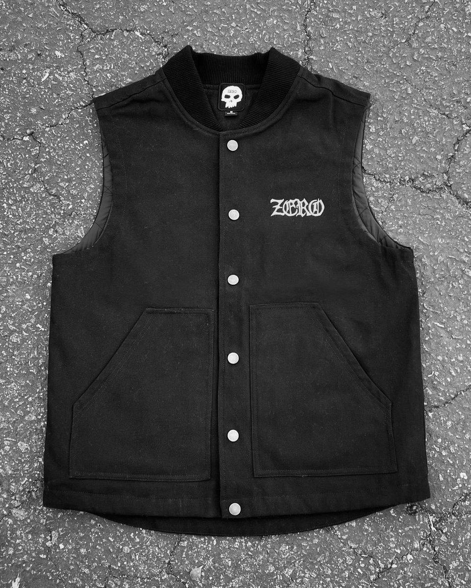 ‘Single Skull’ vests & a restock of ‘Wasteland’ vests are available on the site 💀 zeroskateboards.com/collections/ap…