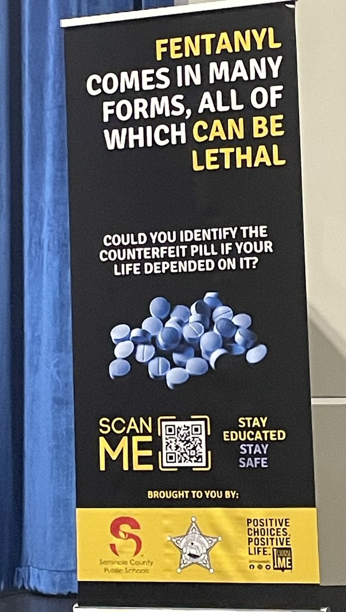 SCSO this week is proud to partner with Seminole County Schools, the SAFE Project and Rise Together to present powerful testimonials at area high schools about Mental Health, asking for help, and the dangers of Fentanyl. #Safeproject #NoShame