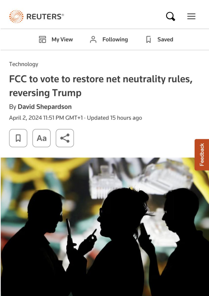 caan_al's tweet image. Remember when everyone was claiming that #NetNeutrality would result in either all the best or worst things in the world?

Well, we’re bringing it back. On April 25, the FCC will vote to reinstate net neutrality rules and “assume new regulatory oversight of broadband internet”