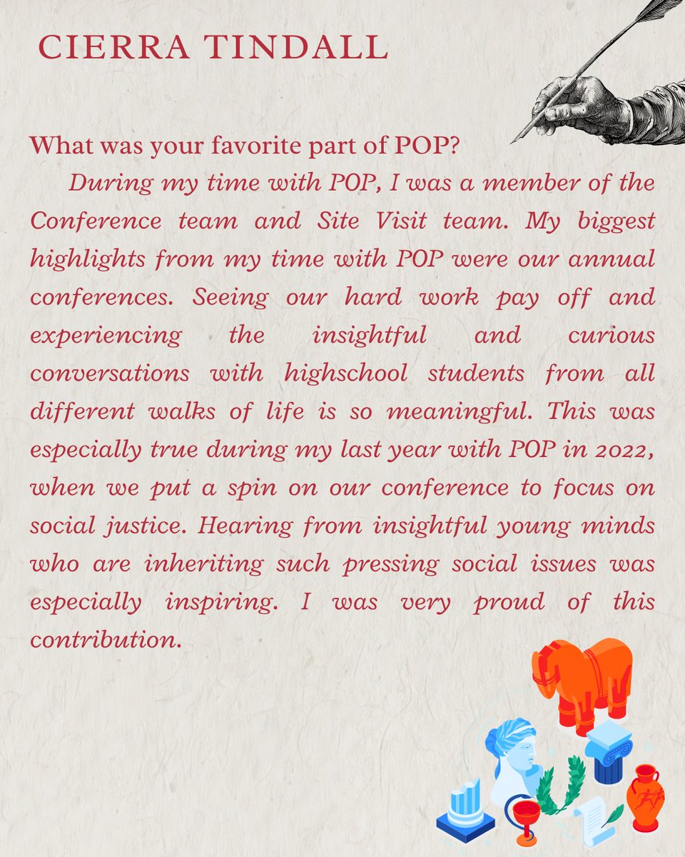 We had the pleasure of interviewing some of our alumni to gauge the impact POP has had on them in their personal and professional lives. Here's what Ball State alumni Cierra Tindall had to say! 
#precollegephilosophy #philosophymatters #philosophybsu #OneBallState #OBSD2024