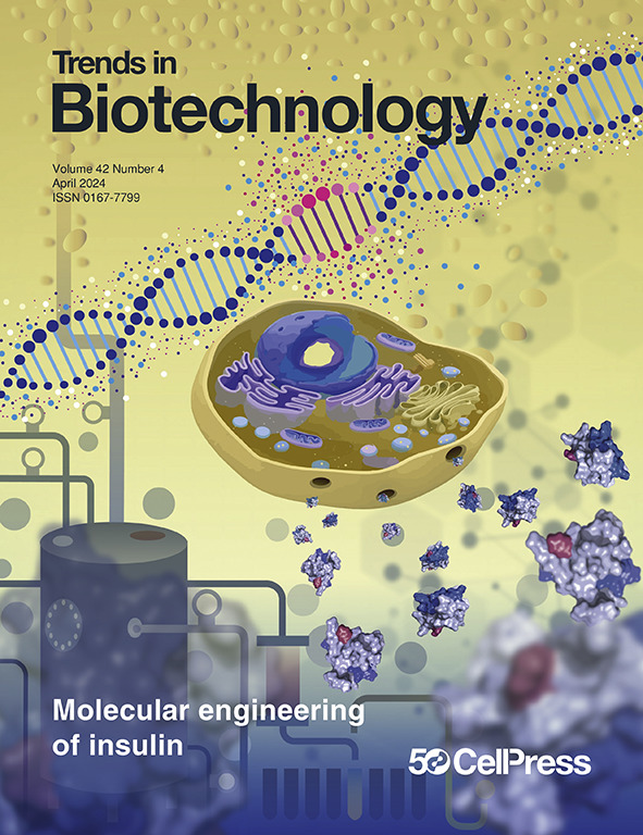 Our April issue is online! Cancer-on-chip models (@TUeindhoven @radboudumc), transcription factor engineering (@CAGTHouston), molecular engineering of insulin (@novonordisk), phase separation for biocatalysis (@UCB_Chemistry), and more: cell.com/trends/biotech…