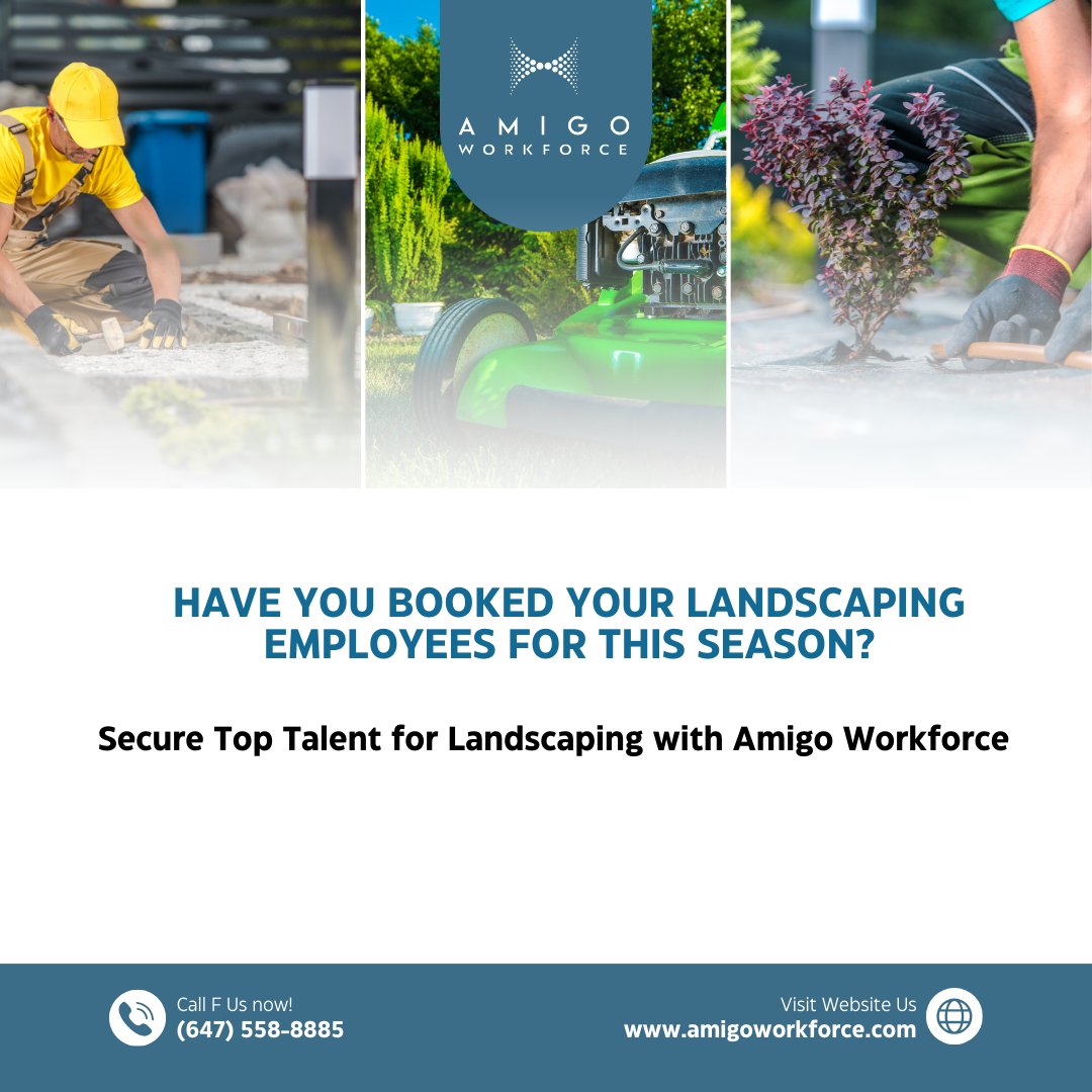 Spring is just around the corner, and it's time to book your landscaping team! 🌿Act quickly before our booking calendar fills up! 🗓️💼
Click here amigoworkforce.com
#LandscapingTeam #AmigoWorkforce #BookNow #QualityLandscaping #TorontoGardening #SpringReady