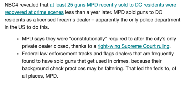 DC police are selling the guns used in DC crimes. We make 'shoot yourself in the foot' policy here, apparently (via @730_DC)