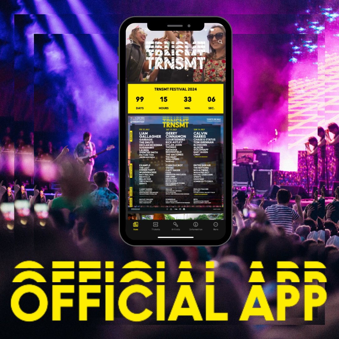 100 DAYS TO GO! To celebrate, we've launched the official TRNSMT App. A hub for everything TRNSMT Festival related. You’ll have access to the lineup, latest announcements, merch, exclusive behind-the-scenes footage and so much more. Download ~ trnsmt.co/official-app