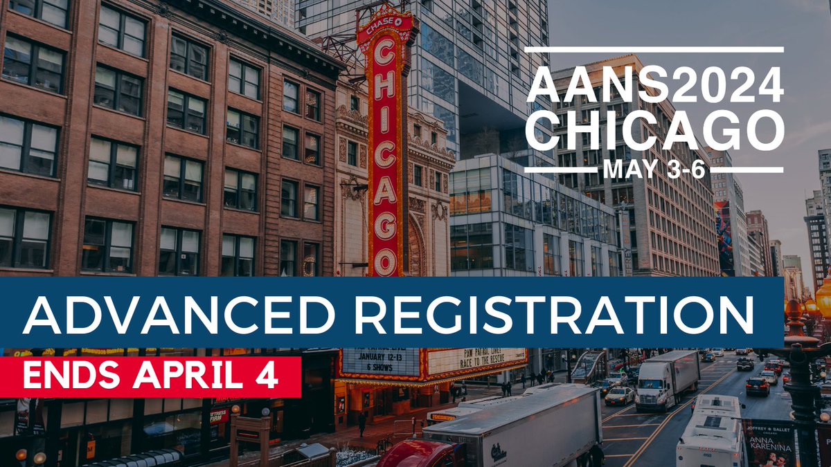 Connect with industry leaders, stay ahead with the latest scientific advancements, and propel your practice forward. Don't let this exclusive opportunity to save on registration pass you by! Register by April 4 to secure the best rates. ow.ly/LIrc50R7sqX #AANS2024