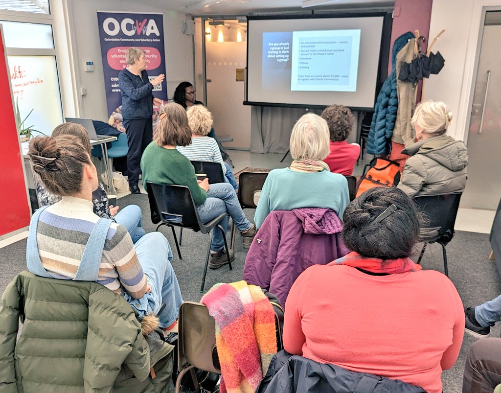 The OCVA team had a great morning at The Community Works with @makespaceoxford and @OxfordCity, sharing top tips for finding and applying for funding as part of their ‘Family Friendly Funding Workshop’ #charity #oxford #funding