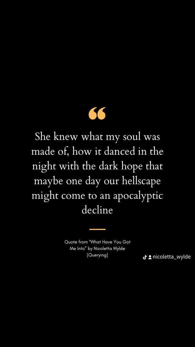 She knew what my soul was made of, how it danced in the night with the dark hope that maybe one day our hellscape might come to an apocalyptic decline #booktok #writer #writertiktok #fiction #dystopianfiction #Enby #queer #publishmybook #writertok #authortok #amwriting #anarchist