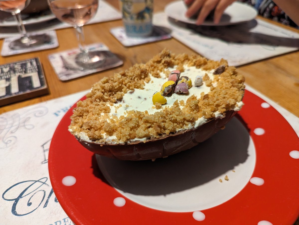 @currys #CurrysEaster we mostly spent it inside due to the weather, while gorging on chocolate of course. We did make some cheesecake in half an Easter egg.