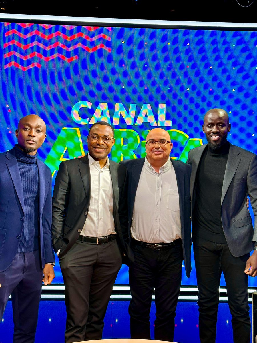 Avec la team #CAC « Canal Africa Club » Toujours un plaisir de parler du foot Africain des Clubs avec @frank_simon @foussenidiawara et @SergioAKP Tous les mardis à 18h00 GMT sur Canal+Sport 1 après une journée de Ligue des Champions et Coupe de la Confédération 🏟️