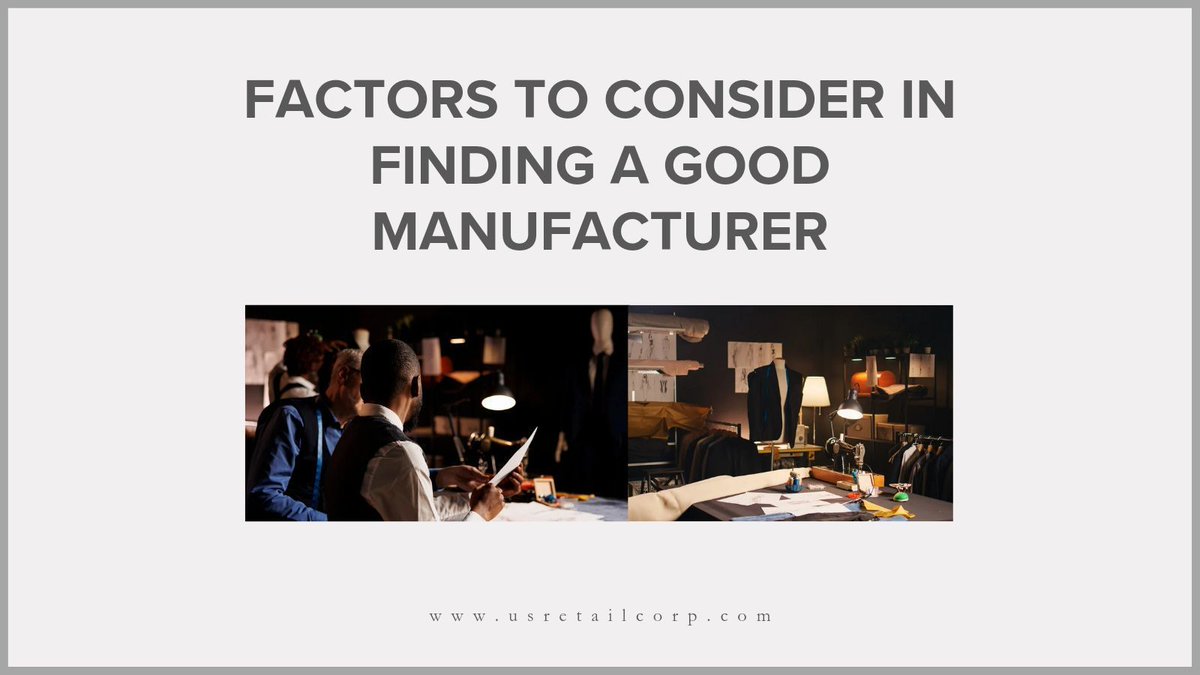 Finding a suitable manufacturer for a fashion brand is crucial for the success of your business. Here are some things to consider: buff.ly/49jQ778 

#fashionbusiness #fashionmanufacturing #fashionmanufacturer #fashionbrand #luxuryfashion #buildyourbrand #usretailcorp