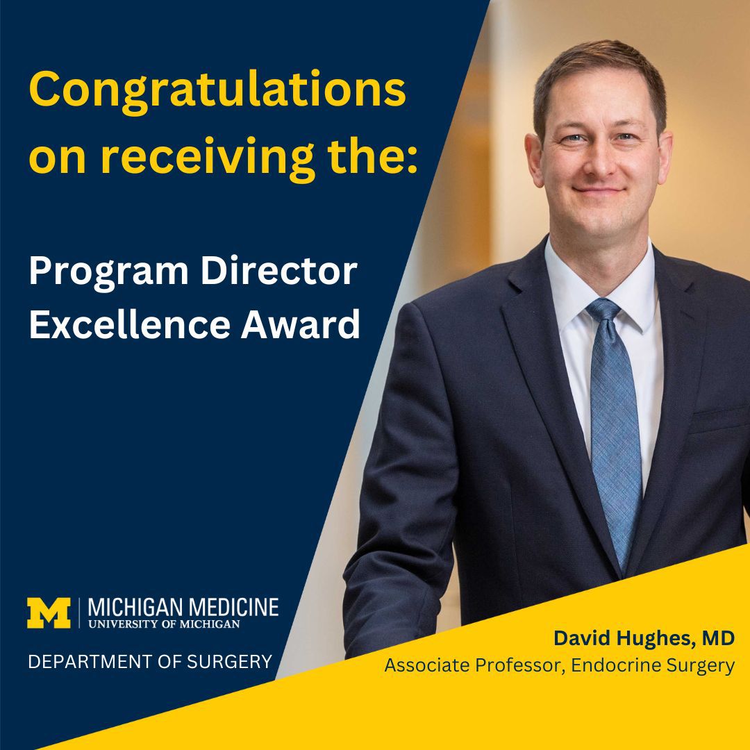 How lucky are we to have Dr. David Hughes? Congratulations for receiving the Program Director Excellence Award!