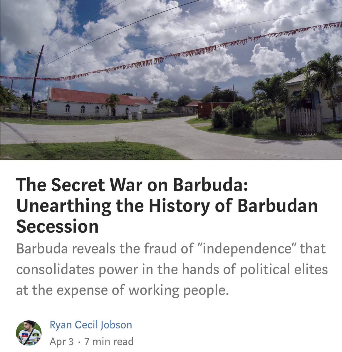 On <a href="/CaribbeanClash/">Clash! Voices for Caribbean Federation from Below</a>, I shared a cache of declassified documents related to the Barbuda Secession Movement in the 1960s. I trace the subordination of Barbuda by Antiguan political elites to this moment in which Barbudans exposed the fraud of “independence.” medium.com/clash-voices-f…