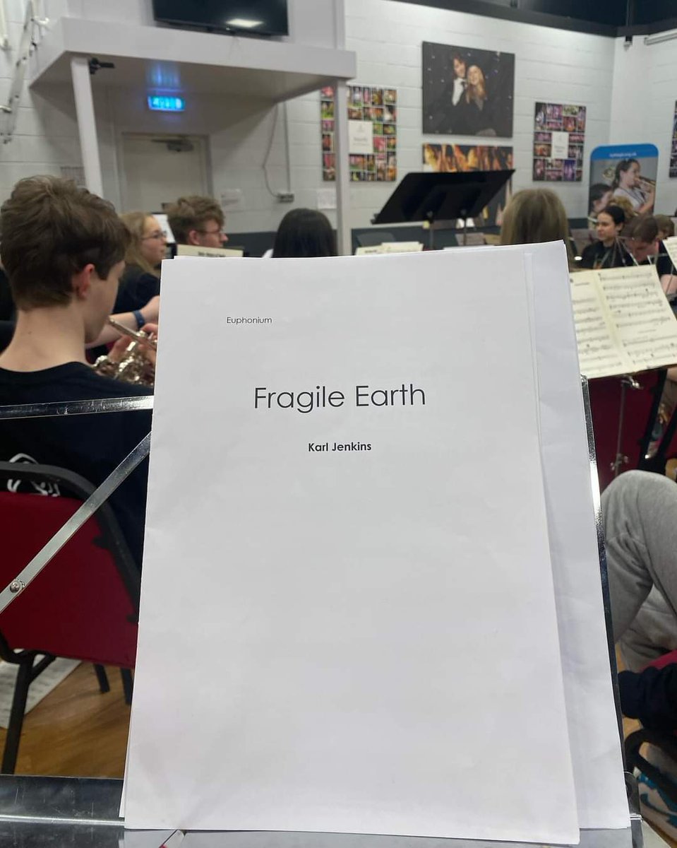 Thrilled to welcome Sir Karl Jenkins CBE to the course today! He paid close attention as the band rehearsed his new composition, 'Fragile Earth', due to be performed @RWCMD & @TungAuditorium #nybbg. #BrassBand #MusicEducation