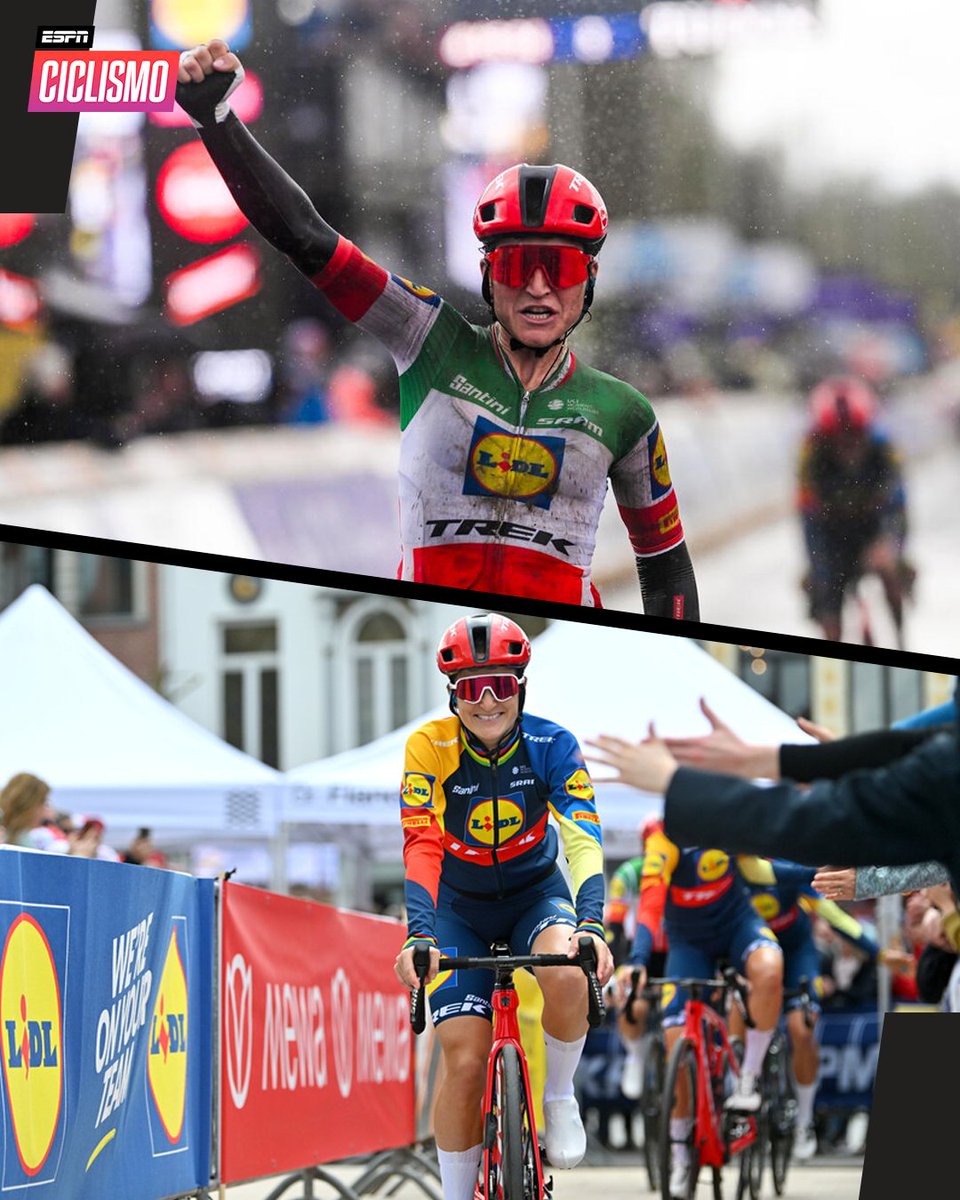 ESPNCiclismo's tweet photo. ¡CAMBIO DE PLANES! Elisa #LongoBorghini se perderá la #ParisRoubaix y se centrará en el Tríptico de las Ardenas. Esto se debe a que el #LidlTrek decidió modificar su planificación luego de que se confirme la lesión de Lizzie #Deignan. 😱 https://t.co/AWV2ly1QSa