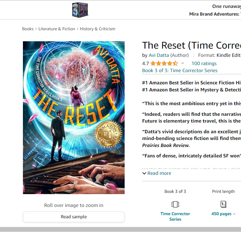 #TheReset gets 100 Reviews in 2 months. Booklink: amazon.com/dp/B0CP7K77M1
Series link: amazon.com/dp/B09MR3WWNN
#WritingCommunity #writerslift #writerscommunity #indieauthors #ShamelessSelfpromoWednesday