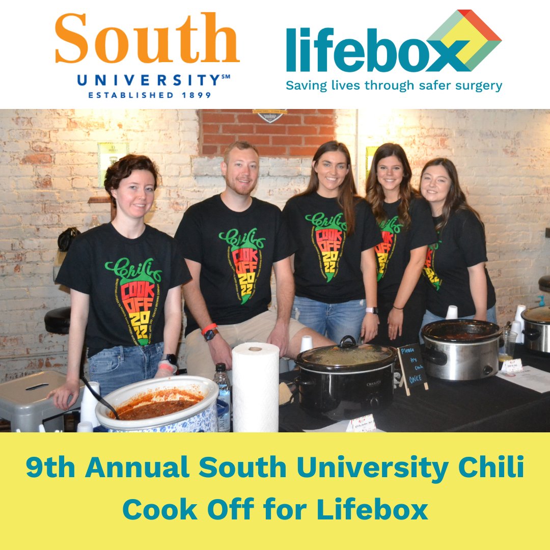 🌶️🎉 This Saturday!🌶️🎉 Don’t miss the @southaaprogram’s 9th Annual Chili Cook-Off for Lifebox! 📅April 6th from 1-4 pm 📍Service Brewing in Savannah, GA Join us for a flavorful afternoon of supporting safe anesthesia! Can’t make it? Donate: bit.ly/48QJWai