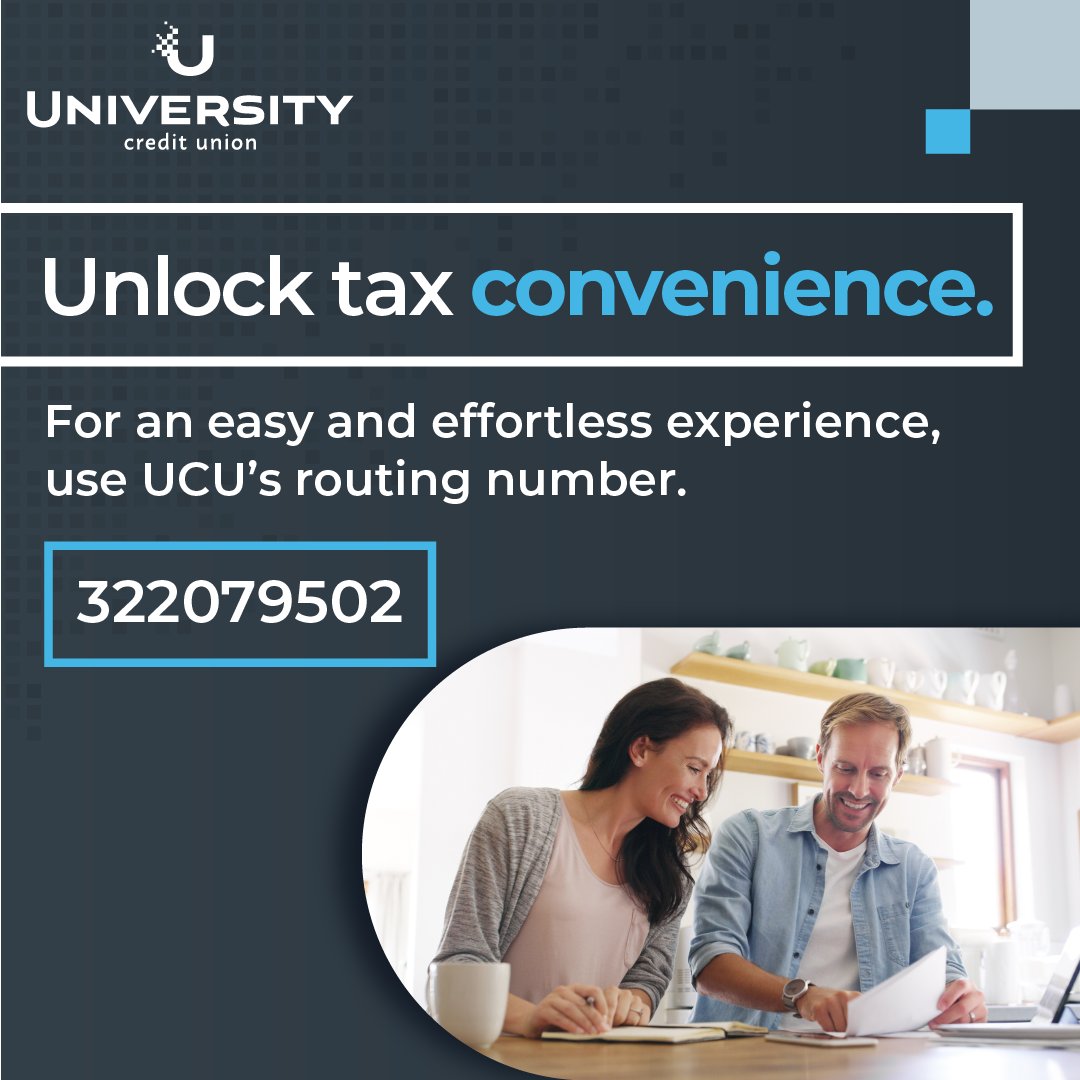 Keep UCU's routing number handy this #taxseason!
