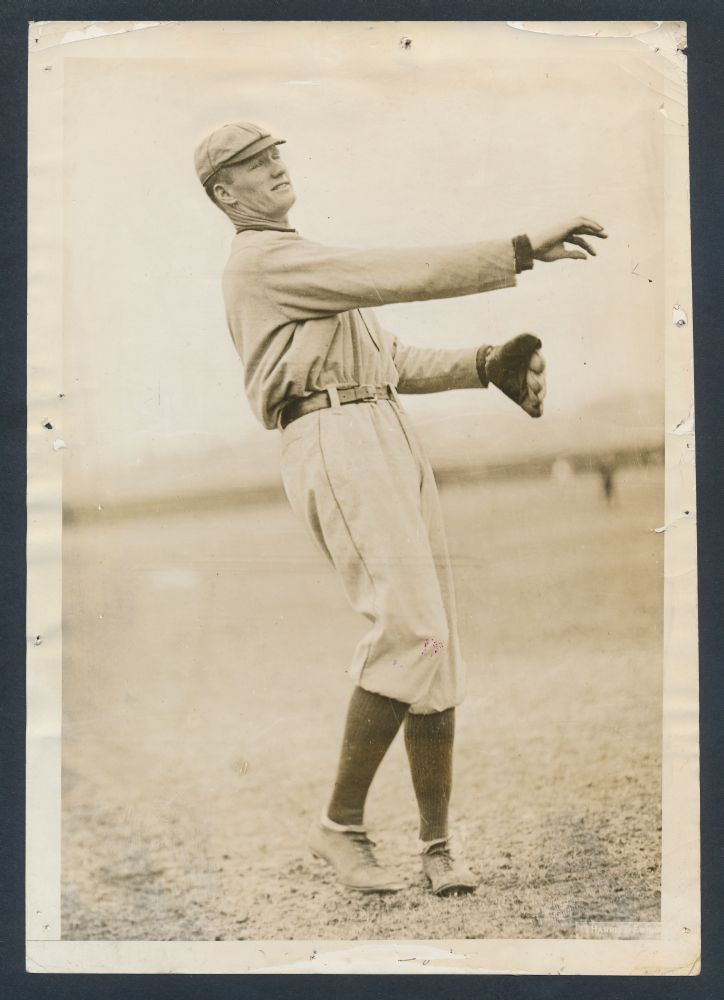 1907 photograph of HOF pitcher Walter Johnson with the Washington Senators.