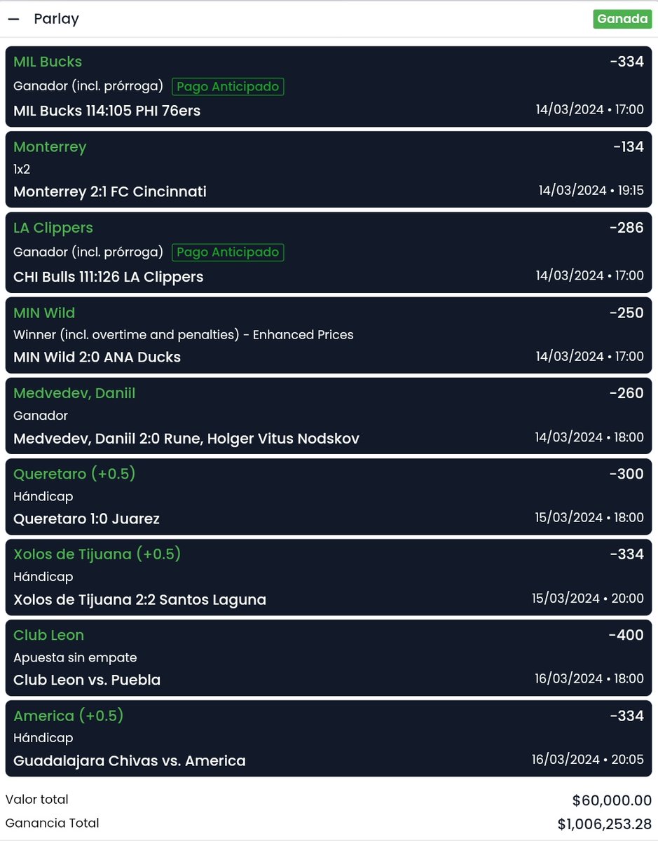 🚨 | MEGA BOMBA 💣💥

Chingones, ¿Quienes Jalan para una nueva MEGA BOMBA? 💣!!

Hace apenas unos días ganamos JUNTOS estas dos ✅️💣🤯!!

Se la compartiré ÚNICAMENTE a los Chingones que dejen Comentario 🗨, 🔄 y ❤️

Además, REGALARÉ $5,000 PESOS EN EFECTIVO entre los 🗨🔄❤️!!