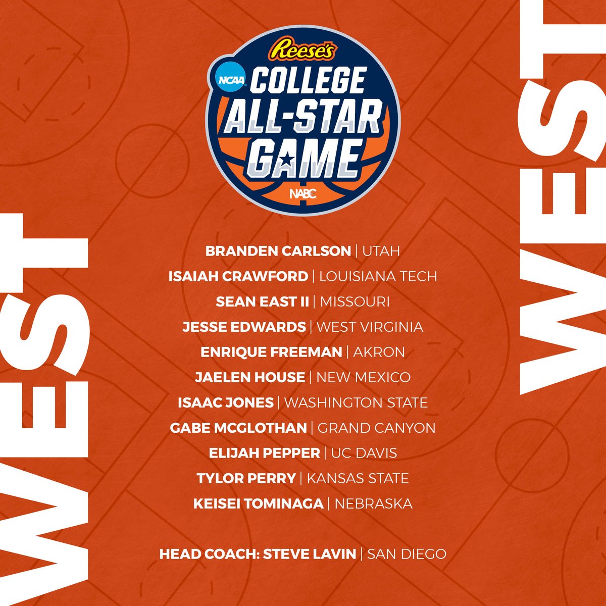 These standout seniors will take the court this afternoon at the NABC-Reese's Division I All-Star Game! 🏀 3:30 MST/6:30 ET | Live on CBSSN!