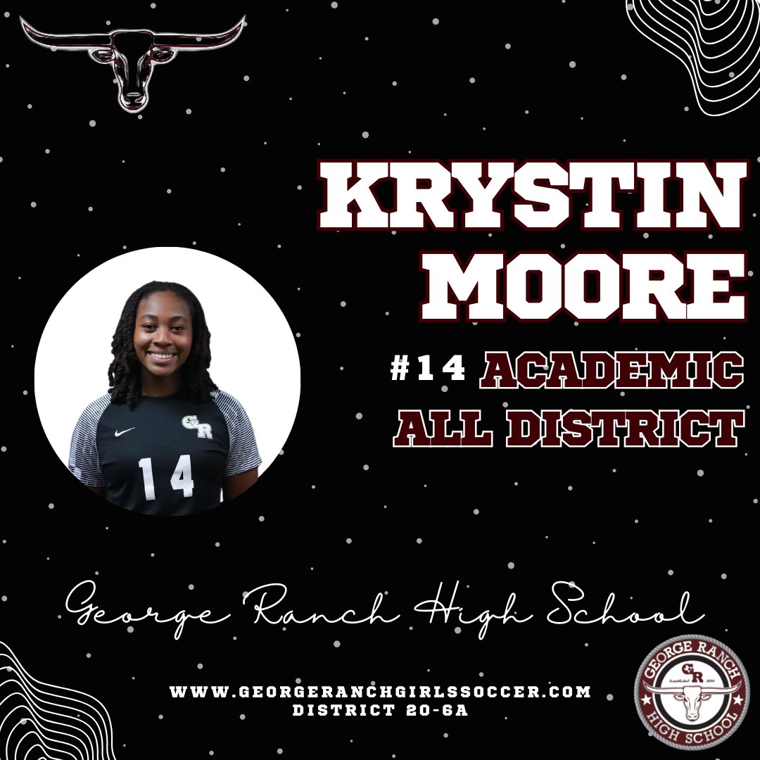 🔥 KRYSTIN MOORE #14 🔥 2nd Team All District and Academic All District District 20-6A @CoachADutch @pinkpatterson #WeAreGR #ohoh #oneherdoneheartbeat