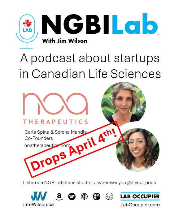 NGBILab's tweet photo. @NGBILab is pleased to announce our next guests are #CarlaSpina & #SerenaMandla @NoaTherapeutics.Β Our conversation drops on Thursday April 4 & you can listen via https://t.co/mnEKphqPXN or wherever you get your pods | #LifeSciences #Startup #NGBI #NGBIdeas #NGBILab https://t.co/ibBjwEyE9u