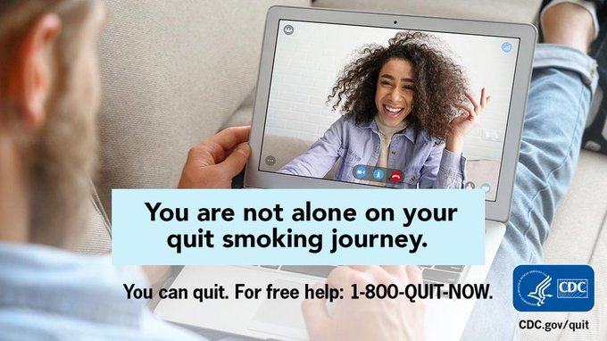 If you’re having a hard time quitting smoking, reach out to a friend or family member for support. You don’t have to quit alone! #WednesdayWisdom