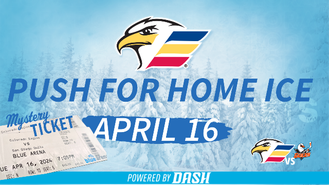 ‼️ LIVE ‼️ The @ColoradoEagles Push For Home Ice Mystery Ticket Offer is now open! Support the team in their final stretch! ➡️ bit.ly/AHLEaglesDASH