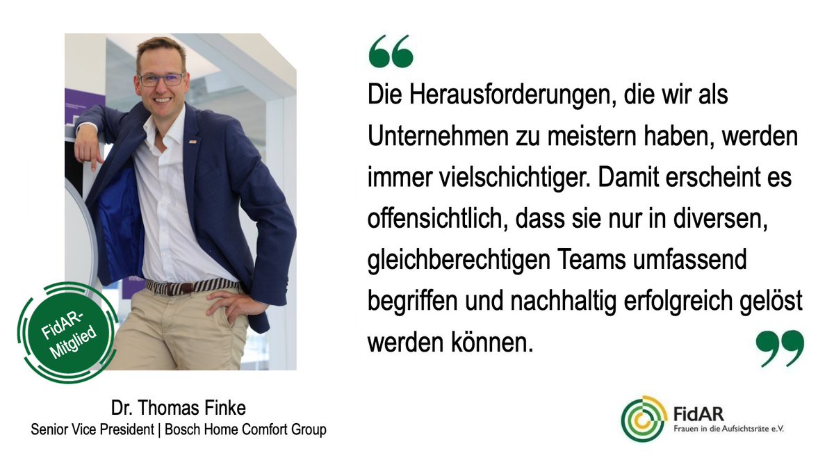 FidAReV's tweet photo. Um auch Führungspositionen gleichberechtigt zu besetzen, braucht es laut Dr. Thomas Finke das Engagement von anderen Führungskräften im Unternehmen. Nur so wird Raum dafür geschaffen, dass sich Frauen in diese Positionen hinein entwickeln können. #FraueninFührung https://t.co/49pmLtFnyR