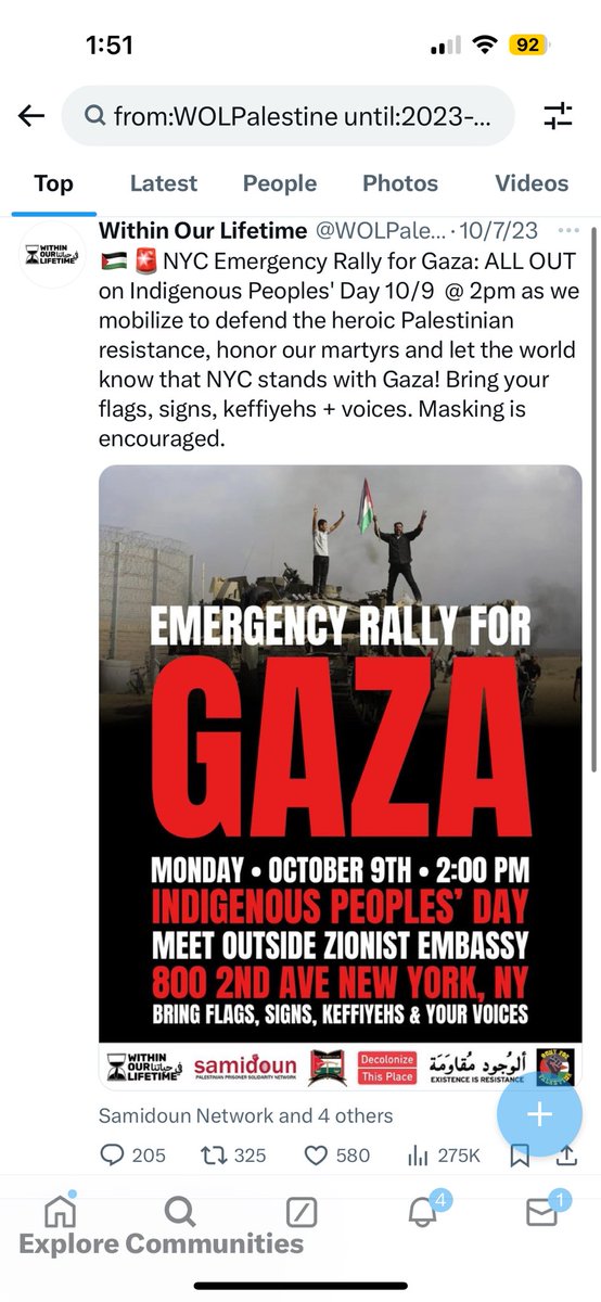 @HilzFuld This is so true, I have been saying this for a while, this has NOTHING to do with Israel retaliating against Hamas in Gaza. To them ALL of Israel is “theirs” Look at this post from October 7th from “Within Our Lifetime”. They were celebrating it & “protesting” before Israel…