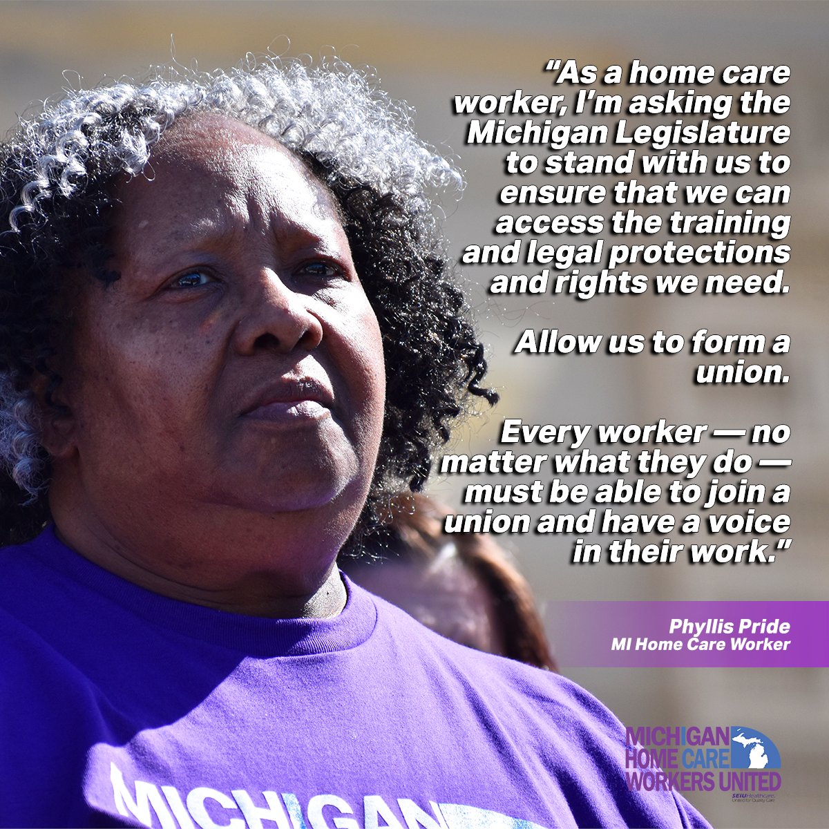 Disability & senior rights advocates say Senate Bills 790 and 791 would help address a growing & important need: good union jobs for home care workers in Michigan.

It's time we #SupportHomeCareWorkers #MIHomeCareWorkersUnited #UnionsForAll bit.ly/3TDEWAe