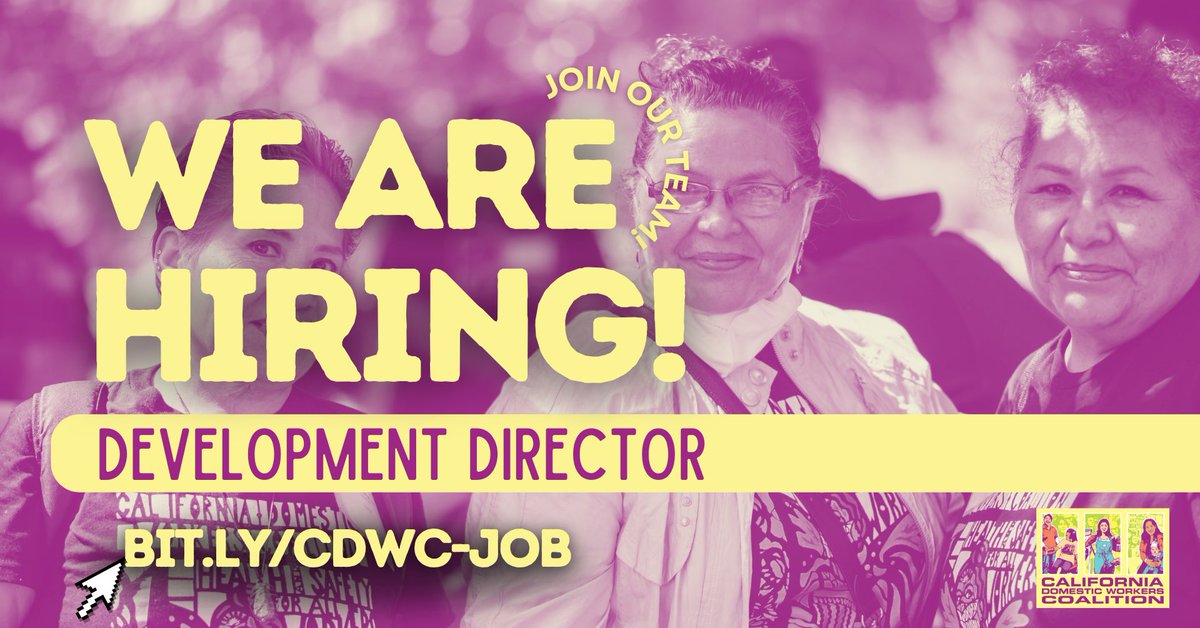 Hi community - join our team!👋🏽 We are looking to hire a Development Director to lead our fundraising strategy development and implementation, and support the management of our grants and contracts! Read full job description and learn how to apply at: bit.ly/CDWC-JOB