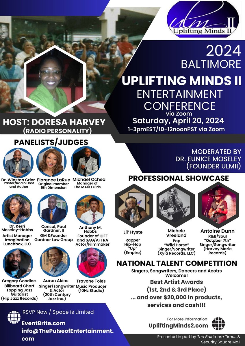 EuniceMoseley's tweet image. #FreeAdmission #IndustryLeaders #TwoVirtualStages #KnowledgeIsPower 
UpliftingMinds2.com