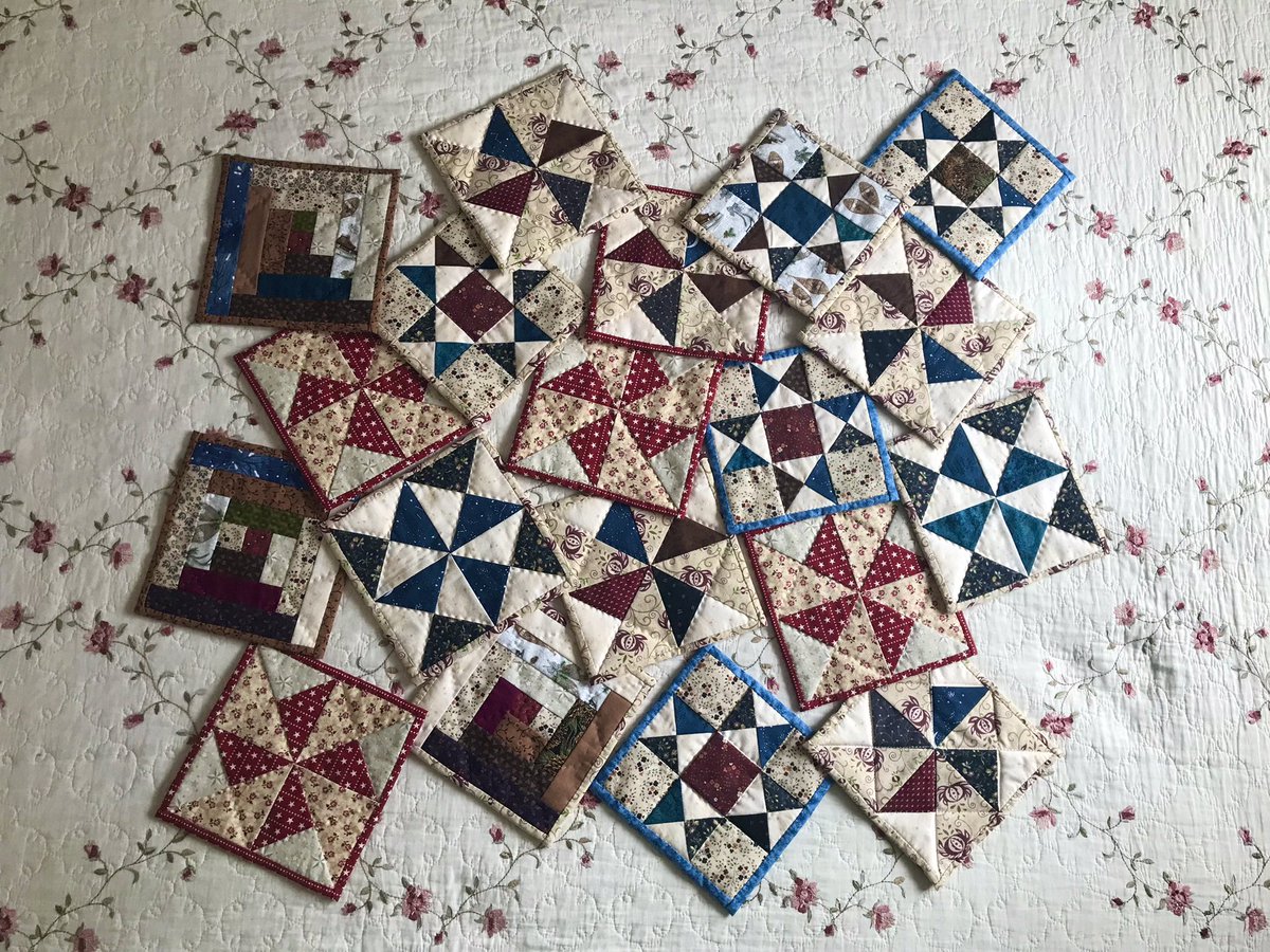 Almost finished with the potholders—just a few more left to do.