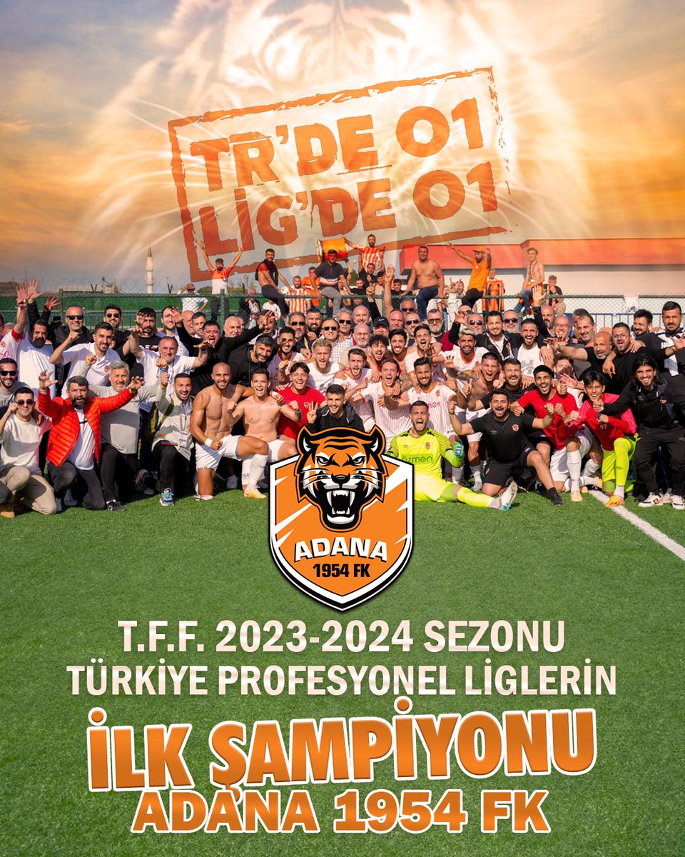 T.F.F. 2023 - 2024 Sezonu Türkiye Profesyonel Liglerin İLK ŞAMPİYONU - 𝐀𝐃𝐀𝐍𝐀 𝟏𝟗𝟓𝟒 𝐅𝐊 🧡