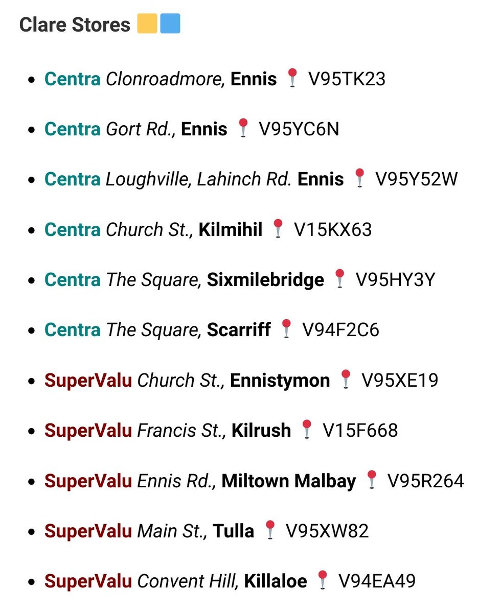 🟡🔵 Clare Minor Hurlers v @WaterfordGAA in @ElectricIreland MHC opening round 📅 Thu 4th Apr 🕕 6pm 📺 clubber.ie 📌 Cusack Park, Ennis 🖨️ TICKETS from selected Centra/SuperValu (see pic) OR buy ONLINE @ bit.ly/mcvw24mhc Adults €10 - STU/OAP €5 -U16s 🆓