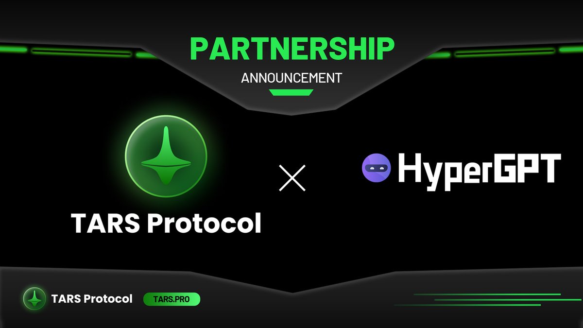 🔥 Tars Protocol x @hypergpt Partnership Announcement 🤝 HyperGPT is the marketplace for all #AI solutions and seamless #SDK where you can access integrated AI solutions!
