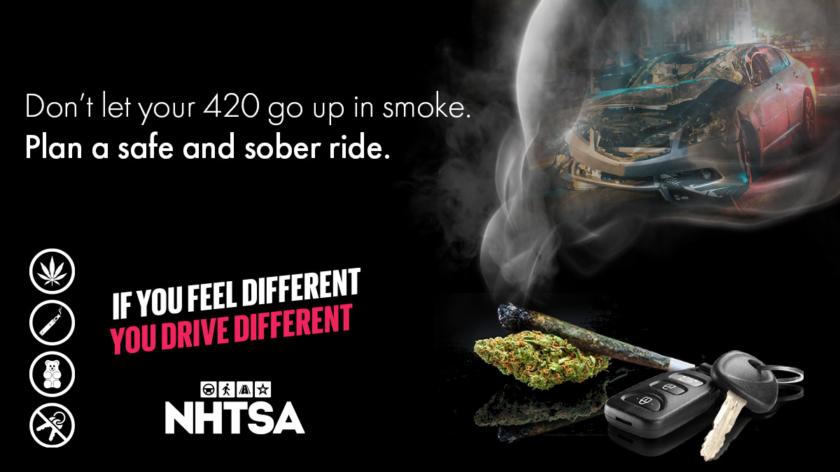 Consuming 🌿 for 4/20, Oklahoma? Call a sober friend, ride share 🚘, taxi 🚖 or take public transportation to get home safely. Remember – if you feel different, you drive different! #ImpairedDriving #DrugImpairedDriving