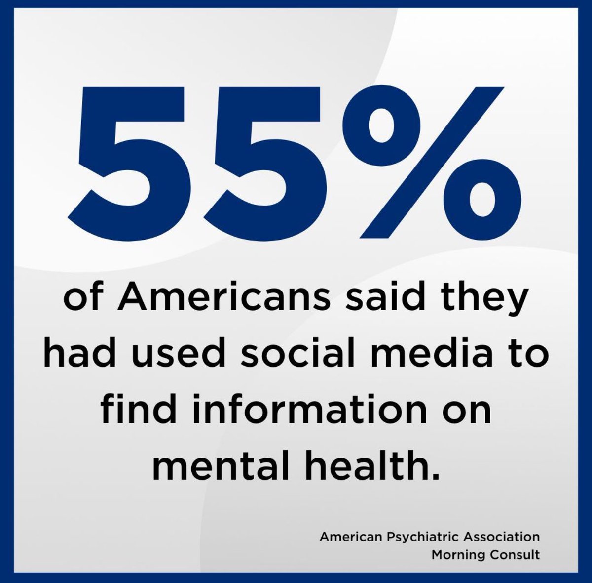 This is part of the reason it’s so critical for mental health professionals to be present on social media sharing evidence based information…even if we’re a little shy. Appreciate that reminder from @APApsychiatric