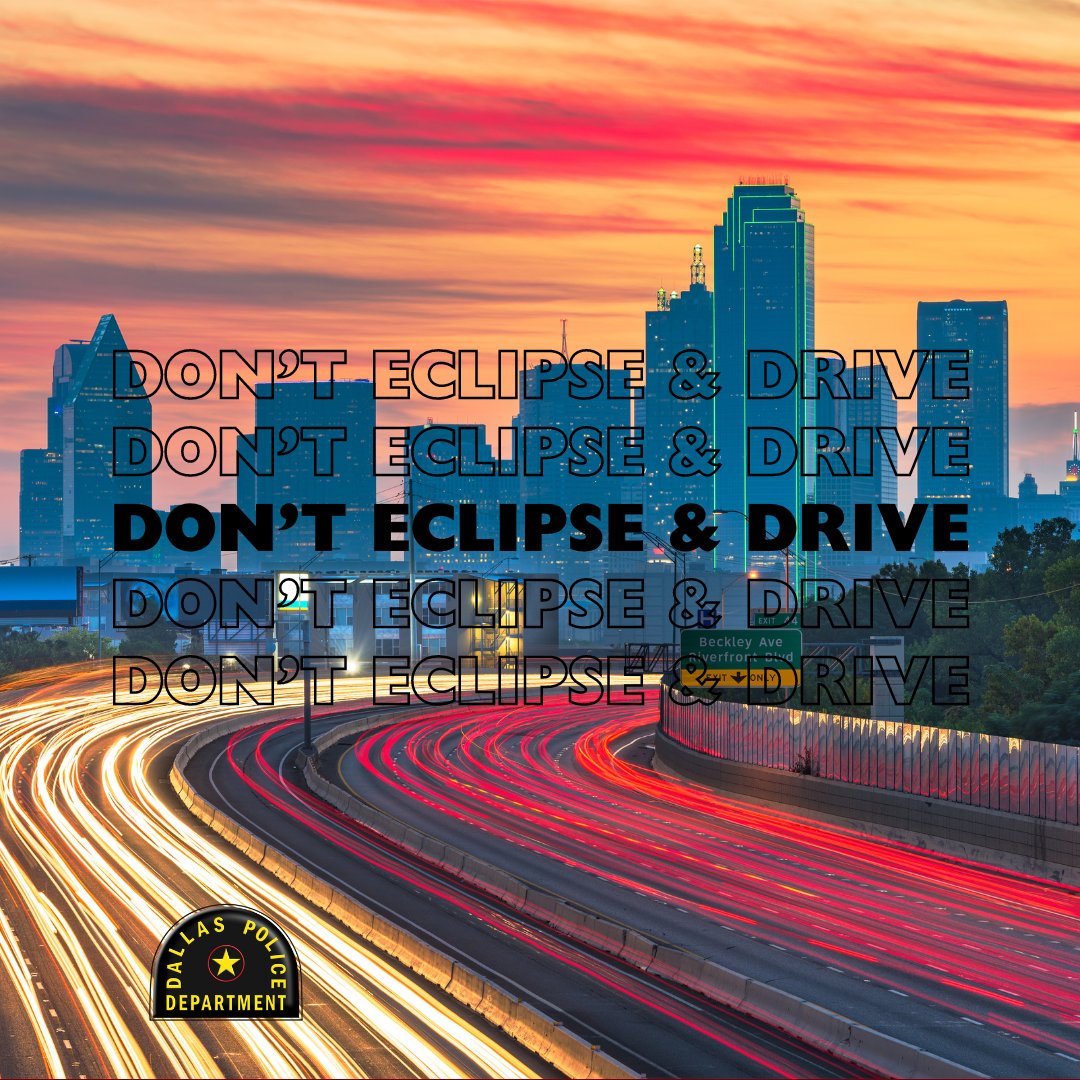 🚗 Keep your eyes on the road, not on the eclipse! 🌑 Remember, safety first - don't eclipse and drive. Let's make sure everyone reaches their destination safely. #DriveSafe #EclipseSafety