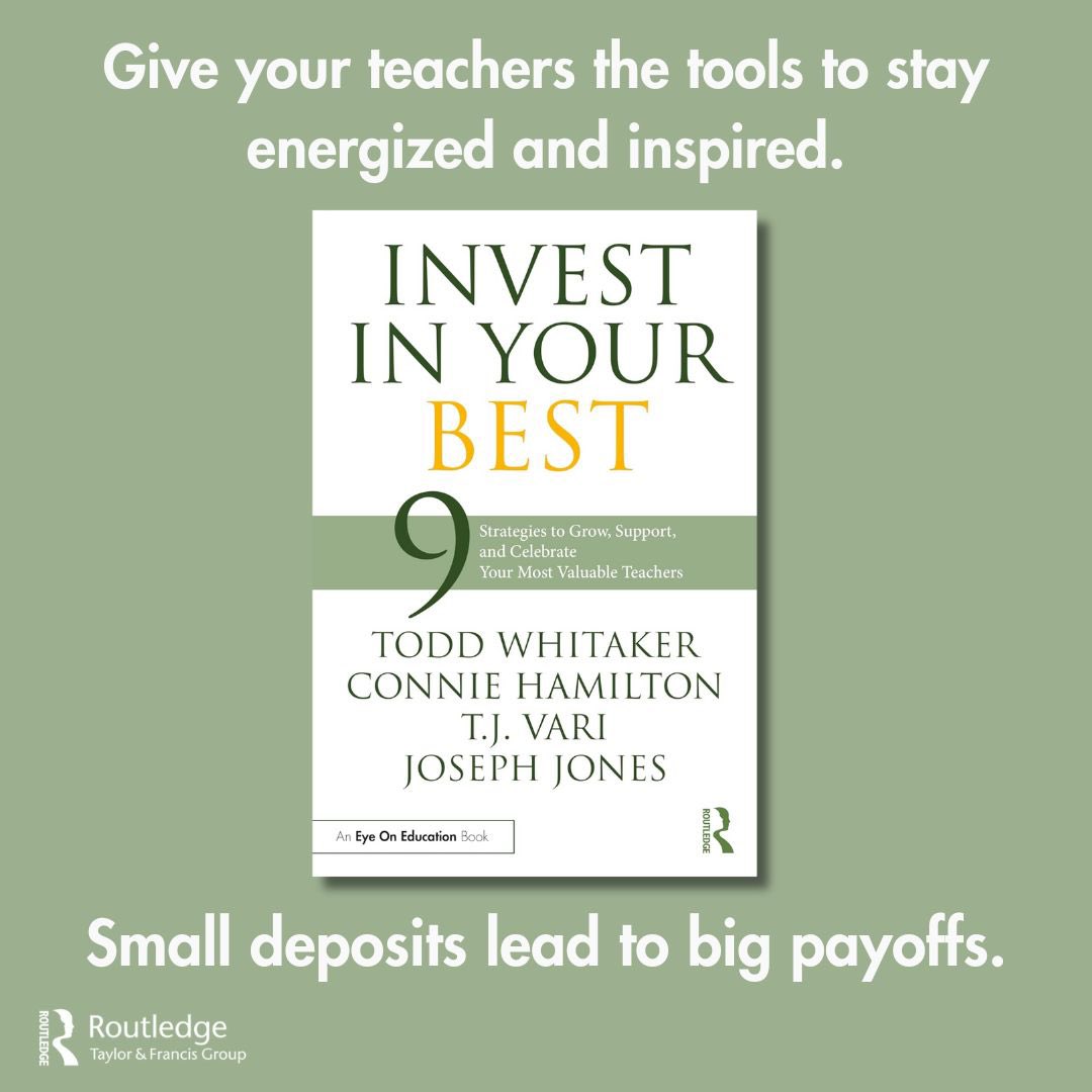 How can you invest in your best teachers, and why does that matter so much? Learn more from this great book by @ToddWhitaker @conniehamilton @tjvari @Supt_Jones Now 20% off at bit.ly/49mID31