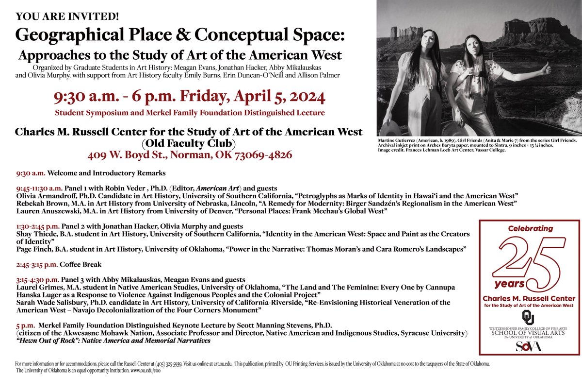Join us Fri., 4-5-2024 at the Russell Ctr. (409 W. Boyd, 2-story red-brick bldg. behind Boyd House) for 9:30am-6pm symposium &amp; talk.  Open to public without charge with complimentary parking, call 405-325-5939 for further info. 5 pm talk livestream @ youtube.com/watch?v=guDc8A…