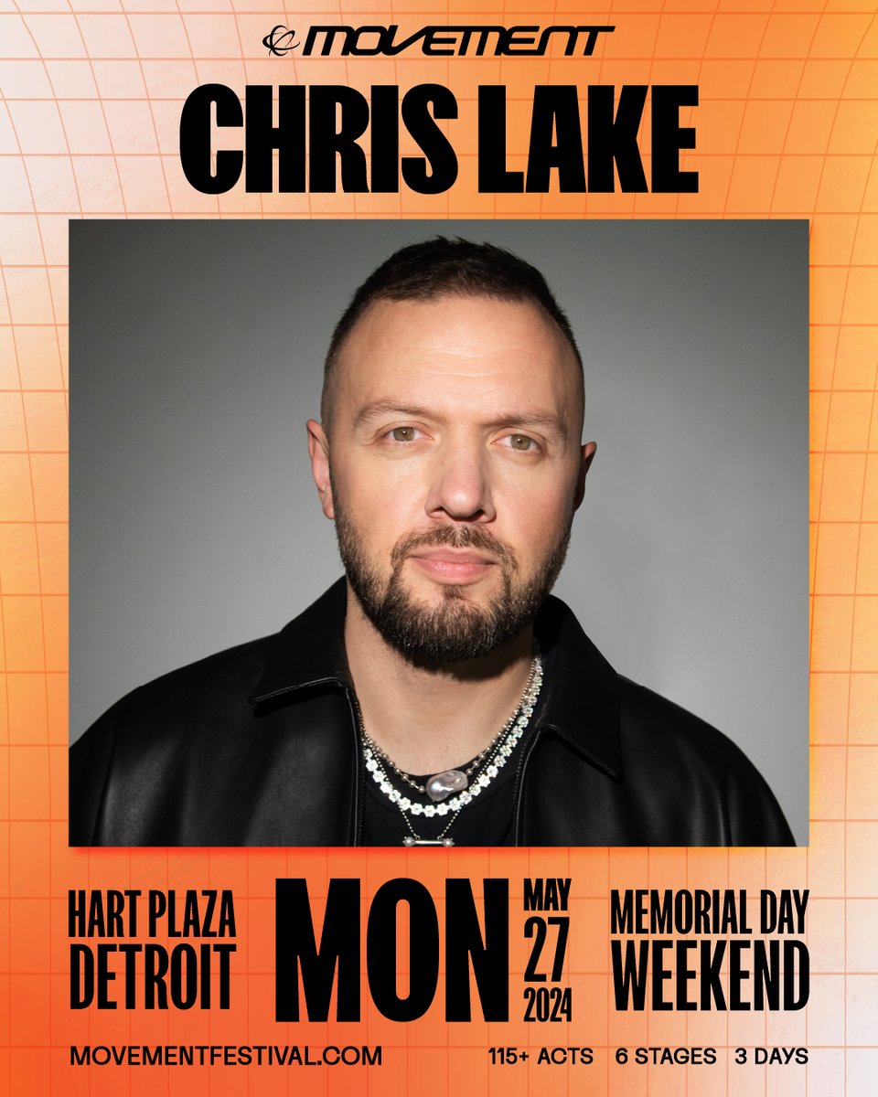 British producer + DJ @chrislake has cemented his status as one of the genre's most compelling and massively successful artists🔥 Catch this tremendously prolific musician on Day 3 of Movement 2024 at movementfestival.com